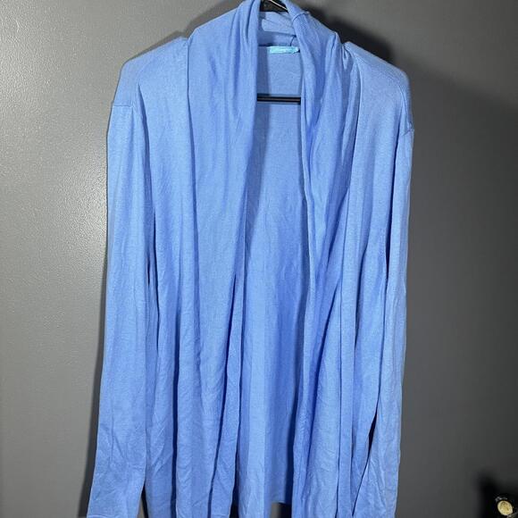 J. McLaughlin RN : 16859 Cardigan Sweater Light Blue Open-Front Womans XL - Picture 1 of 8